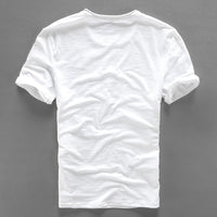 Italy brand linen short sleeve t-shirt men