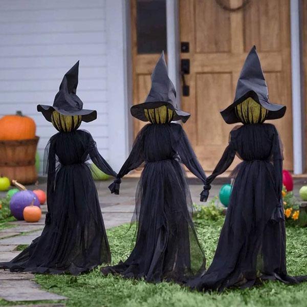Halloween Light-Up Witches Ghost Decoration