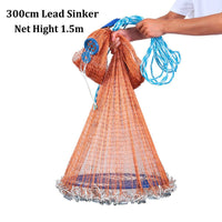 American Hand Cast Net with Flying Disc High Strength Fly Cast