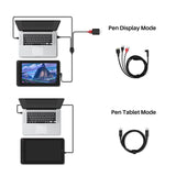 13 Graphics Tablet Monitor AG Glass Pen Display Drawing Monitor 8192 Battery-free Stylus for Android Windows MacOS
