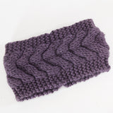 Winter Warmer Ear Knitted Headband Turban For Women Crochet Bow Wide Stretch Solid Hairband