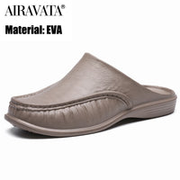 Men EVA Slippers Slip on Flats Shoes Fashion Beach Sandals Home Shoes Size 40-47