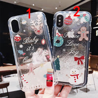Christmas Glitter Sand Mobile Phone Cases For IPhone 6 6s 5 S SE 7 8 Plus X XR XS Max