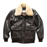 Sheepskin Casual Aviation Flight Leather Jacket