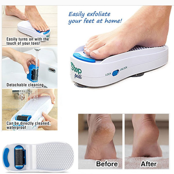 Step Pedi Automatic Grinding Feet Callus Remover Electric Silicone Foot Care Tool Waterproof
