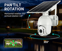 WIFI Solar Battery PTZ Camera 1080P Outdoor Waterproof