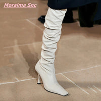 Women Boots Square Toe Over Knee