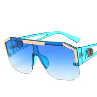 New style of conjoined lion decorative sunglasses Europe and the United States sport goggles Yang mirror trend hollow out sunglasses