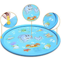 170 CM  Children's Baby Play Water Mat Lawn Inflatable Spray Water Cushion Toy