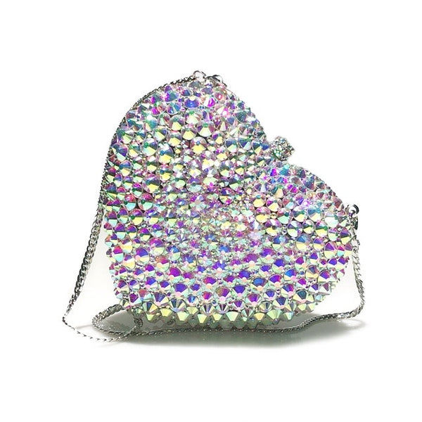 Diamond Crystal Heart Shape Evening Bag