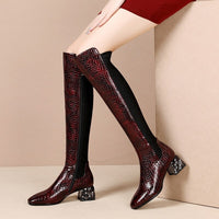 Genuine Leather High Boots Women's