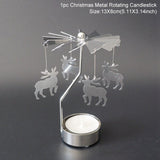 Metal Candlestick Merry Christmas Table Decor