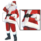 7-Piece Santa Claus Suit Plush Father Christmas Costume