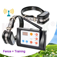 2 in 1   Wireless Electronic Dog Fence System and Dog Training Collar   Beep Shock Vibration Training  for 1/2/3 dogs 6 Sets/lot