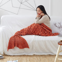 Mermaid Blanket Knitting Fish Tail Blanket Sofa Cover