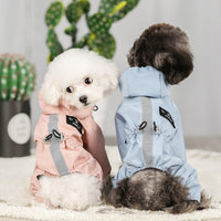 Impermeable Perro Dog Clothes Jacket Waterproof Mesh Breathable Sweat-Absorbent Reflective Dog Raincoat
