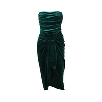 Green Bandage Bodycon Sexy Dress For Women Backless Strapless