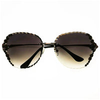 Rimless Vintage Bling Sunglasses Women