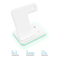 3 In 1 Mobile Phone Watch Headset Wireless Charger Stand For iPhone Airpods iWatch 1 2 3 4 Wireless Charging