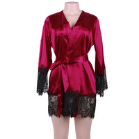Silk Robe Long Sleeves Lingerie Gowns