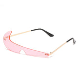 Unique One Piece Women Sunglasses Vintage Rimless