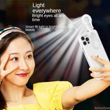 Enhance Light Selfie Case For iPhone 12 Pro Max 12Pro  Luminous Circle Ring LED Light Glow Cover Taking Photo Capa