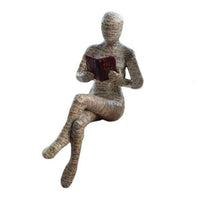 Reading Woman Pulp Plastic Mold Ornament