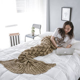 Mermaid Blanket Knitting Fish Tail Blanket Sofa Cover