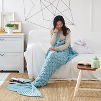 Mermaid Blanket Knitting Fish Tail Blanket Sofa Cover