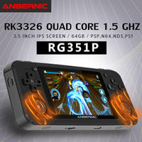 RG351P ANBERNIC  Retro Game PS1 RK3326 64G, 3.5 inch IPS Screen Portable Handheld Game Console
