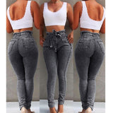 High Waist Jeans Women Streetwear