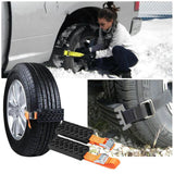 Vehemo Tire Chain Strap Snow Chain 2PCS Rubber Nylon Anti-Skid Wheel Automobile Saloon Car Belt