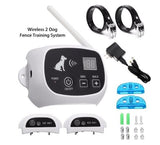 Wireless Electric Dog Pet Fence Containment System Transmitter Collar Waterproof LCD Display Dog Fence Safety Pet Supplies
