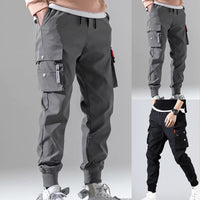 Men Solid Multi-pocket Cargo Pants