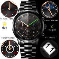 LIGE Sport Quartz Clock Men Waterproof Watch