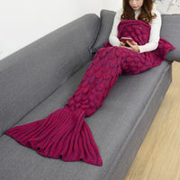 Mermaid Blanket Knitting Fish Tail Blanket Sofa Cover