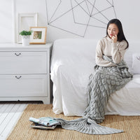 Mermaid Blanket Knitting Fish Tail Blanket Sofa Cover