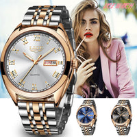 Rose Gold Women Watch Business Quartz