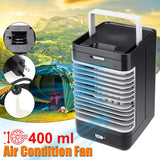 Mini Portable Air Conditioner Humidifier Purifier Desktop Cooling Fan Air Cooler Black Fan for Camping Outdoor Activities