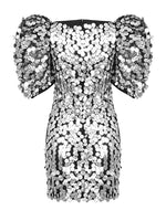 Sliver Sequins Mini Dress Women