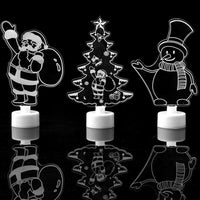 Acrylic LED Light Christmas Tree Ornaments Pendant