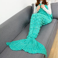 Mermaid Blanket Knitting Fish Tail Blanket Sofa Cover