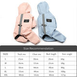 Impermeable Perro Dog Clothes Jacket Waterproof Mesh Breathable Sweat-Absorbent Reflective Dog Raincoat