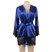Silk Robe Long Sleeves Lingerie Gowns