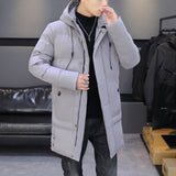 Medium Length Cotton Padded and hooded Jacket Men's