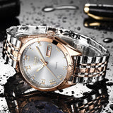 Rose Gold Women Watch Business Quartz