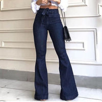 Women's Jeans High Waist Denim Flare Pants