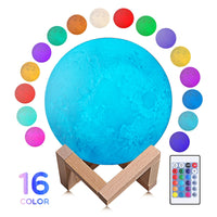 3D Print Colorful Bluetooth Msuic Moon Lamp Rechargeable Night Light For Moon light with 3Colors 16Colors Remote