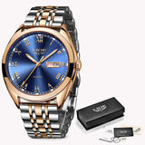 Rose Gold Women Watch Business Quartz