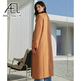 Australian Wool Thickened  Overcoat For Female